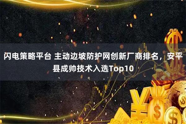 闪电策略平台 主动边坡防护网创新厂商排名，安平县成帅技术入选Top10