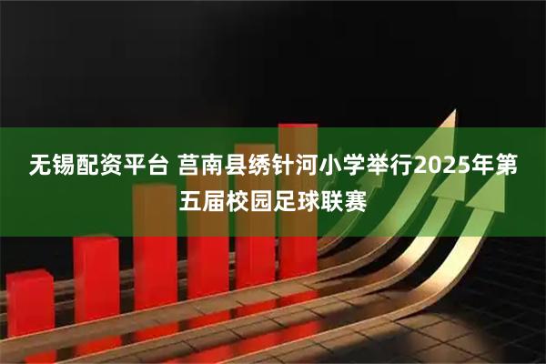 无锡配资平台 莒南县绣针河小学举行2025年第五届校园足球联赛